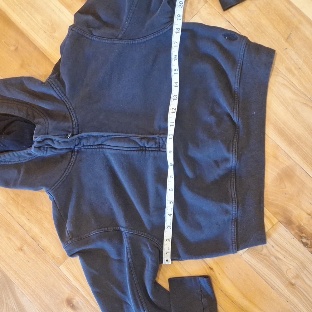 Free People FP Movement Cropped 3/4 Zip Hoodie Black Size Medium - Picture 10 of 11